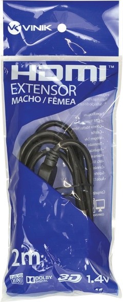 CABO EXTENSOR HDMI MACHO X HDMI FEMEA 1.4V 2 METROS H14 M/F2 na internet