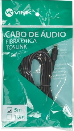 CABO DE AUDIO EM FIBRA OPTICA MACHO X MACHO 5 METROS TOSLINK ATC-5 na internet