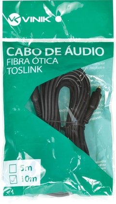 CABO DE AUDIO EM FIBRA ÓPTICA MACHO X MACHO 10 METROS TOSLINK ATC-10 na internet