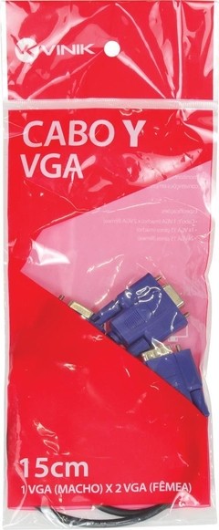 CABO Y 1 VGA MACHO X 2 VGA FÊMEA 15 PINOS AVY-1M/2F - comprar online