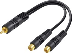 CABO DE ÁUDIO Y 1 RCA MACHO X 2 RCA FÊMEA 20 CM - Y2RMRF-20 - comprar online