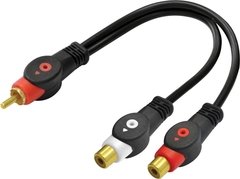 CABO DE AUDIO Y RCA 1 MACHO / 2 FEMEAS 20 CM PROFISSIONAL - comprar online