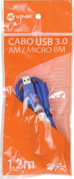 CABO USB 3.0 A MACHO X MICRO USB B MACHO 1.2 METROS U3AMBMC-2 - comprar online