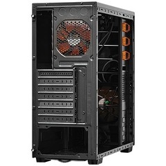 GABINETE MID-TOWER JAVA COM 1 FAN LED LARANJA LATERAL EM ACRILICO - JAVAPTOLR2FCA - PCYES