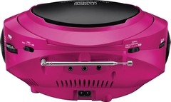 RÁDIO BOOMBOX 20W RMS CD/USB/SD/FM/AUX ROSA E PRETO SP179 na internet