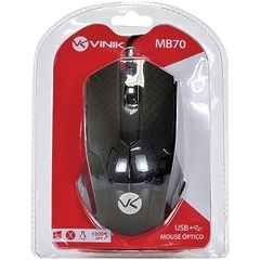 Imagem do MOUSE ÓPTICO USB MB70 1200DPI PRETO - VINIK