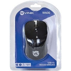 MOUSE SEM FIO 1200 DPI COM NANO RECEPTOR W600 - VINIK