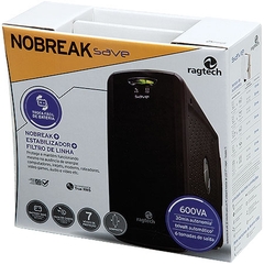 NOBREAK SAVE HOME 600 STD TRIVOLT BLACK - RAGTECH na internet