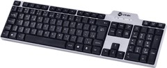 TECLADO USB ABNT2 COM 107 TECLAS PRETO/PRATA KS31 na internet