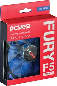 COOLER FAN PARA GABINETE 120MM FURY F5 LED AZUL - F5120LDAZ