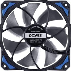 COOLER FAN PARA GABINETE 120MM FURY F4 LED AZUL - F4120LDAZ - Preech Informática - Informática e suas tecnologias