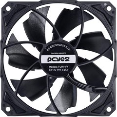 COOLER FAN PARA GABINETE 120MM FURY F4 PRETO - F4120PT - loja online