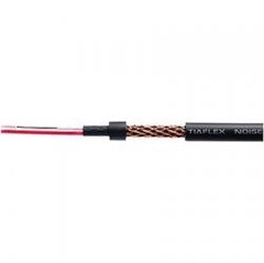 CABO MICROFONE EMBORRACHADO 6MM (STEREO) BALANCEADO NOISELESS 2X24 AWG 100 METROS PRETO - TIAFLEX