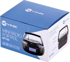 MINI RÁDIO PORTÁTIL BOOMBOX COM USB/SD/AUX 6W RMS - RP100 - PRETO - comprar online