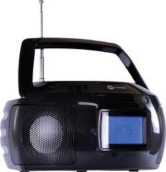 MINI RÁDIO PORTÁTIL BOOMBOX COM USB/SD/AUX 6W RMS - RP100 - PRETO na internet