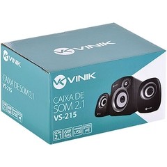 CAIXA DE SOM 2.1 6W RMS VS215 PT GF - VINIK