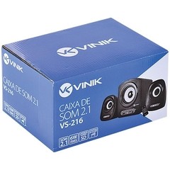 CAIXA DE SOM 2.1 6W COM USB/SD E CONTROLE REMOTO VS216 PRETO - VINIK - comprar online