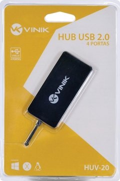 HUB USB 2.0 COM 4 PORTAS E 1,2M DE CABO HUV-20 - Preech Informática - Informática e suas tecnologias