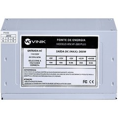 Imagem do FONTE ATX VF200 200W PLUS - VINIK