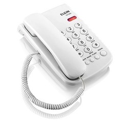 TELEFONE COM FIO TCF 2000 B - CHAVE DE BLOQUEIO - INDICAÇÃO LUMINOSA DE CHAMADA - COR BRANCO - ELGIN - comprar online