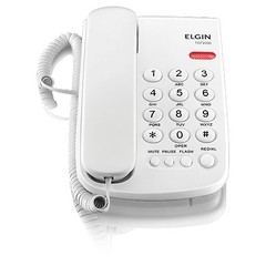 TELEFONE COM FIO TCF 2000 B - CHAVE DE BLOQUEIO - INDICAÇÃO LUMINOSA DE CHAMADA - COR BRANCO - ELGIN na internet