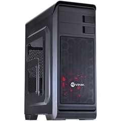 GABINETE MIDTOWER VX GAMING HUNTER PRETO, FAN FRONTAL 120MM LED VERMELHO, USB 3.0 E JANELA ACRÍLICA - VINIK