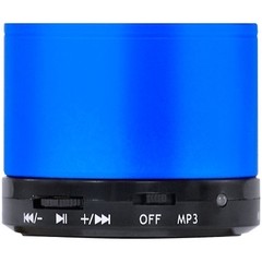 CAIXA DE SOM BLUETOOTH/FM/MICROSD/MIC 3 W RMS MUSICBOX AZUL - Preech Informática - Informática e suas tecnologias