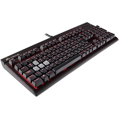 TECLADO GAMER MECANICO STRAFE CHERRY MX RED LED VERMELHO - CH-9000088-BR - CORSAIR - comprar online