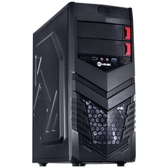 GABINETE GAMER VULCAN V2 PRETO COM LED BRANCO - VINIK