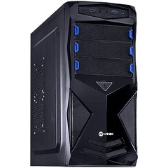 GABINETE MIDTOWER VX GAMING STORM V2 PRETO COM DETALHES EM AZUL - VINIK