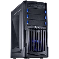 GABINETE MIDTOWER VX GAMING THUNDER V2 PRETO, FAN FRONTAL 120MM LED AZUL, USB 3.0 E JANELA ACRÍLICA - VINIK