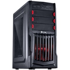 GABINETE MIDTOWER VX GAMING THUNDER V2 PRETO, FAN FRONTAL 120MM LED VM, USB 3.0 E JANELA ACRÍLICA - VINIK