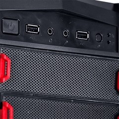 GABINETE MIDTOWER VX GAMING THUNDER V2 PRETO, FAN FRONTAL 120MM LED VM, USB 3.0 E JANELA ACRÍLICA - VINIK