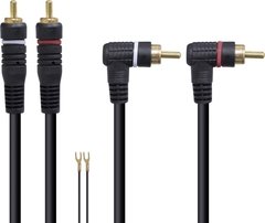 CABO DE ÁUDIO 2 RCA X 2 RCA 5 METROS 90 GRAUS PROFISSIONAL L22M - comprar online