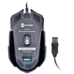 MOUSE ÓPTICO VX GAMING DRAGONFLY 1000 DPI PRETO - VINIK