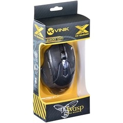 MOUSE ÓPTICO VX GAMING WASP ERGONÔMICO 2400 DPI AJUSTÁVEL E 06 BOTÕES PRETO - VINIK - comprar online