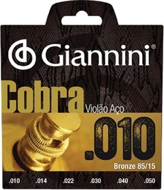 ENCORDOAMENTO PARA VIOLÃO AÇO COBRA BRONZE .010 - GEEFLE