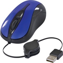 MOUSE ÓPTICO RETRÁTIL 800 DPI MR40 PRETO / AZUL - comprar online