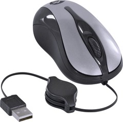 MOUSE ÓPTICO RETRÁTIL 800 DPI MR40 PRETO / PRATA