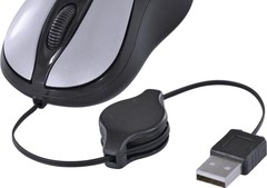 MOUSE ÓPTICO RETRÁTIL 800 DPI MR40 PRETO / PRATA - loja online