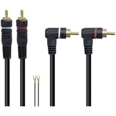 CABO 2 RCA X 2 RCA C/ CONECTOR 90º E FIO TERRA USO EM ÁUDIO PROFISSIONAL 5M - 2RCAT90-5 - comprar online