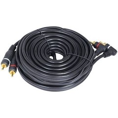 CABO 2 RCA X 2 RCA C/ CONECTOR 90º E FIO TERRA USO EM ÁUDIO PROFISSIONAL 5M - 2RCAT90-5 na internet