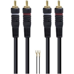 CABO 2 RCA X 2 RCA C/ FIO TERRA E CONECTORES DOURADO USO ÁUDIO PROFISSIONAL 5M - 2RCAT-5 - VINIK - comprar online