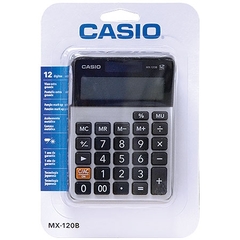 CALCULADORA DE MESA PEQUENA 12 DÍGITOS MX-120B-S4-DC PRATA ALIMENTAÇÃO SOLAR - CASIO - comprar online