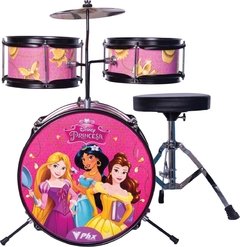 BATERIA DISNEY INFANTIL PRINCESAS GOLD ROSA 3 PEÇAS 14 - BID-P2