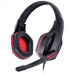 HEADSET GAMER OGMA LINHA VX COM MICROFONE - P2 - PRETO E VERMELHO - VINIK