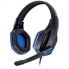 HEADSET GAMER OGMA LINHA VX COM MICROFONE - P2 - PRETO E AZUL - VINIK