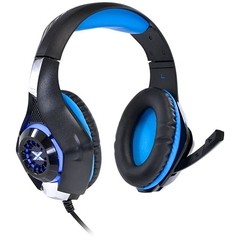 HEADSET GAMER TARANIS VX PRETO E AZUL COM LED USD+P2 COM MICROFONE ROTATIVO - VINIK - comprar online