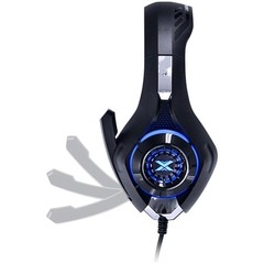 HEADSET GAMER TARANIS VX PRETO E AZUL COM LED USD+P2 COM MICROFONE ROTATIVO - VINIK - Preech Informática - Informática e suas tecnologias