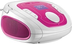 RADIO BOOMBOX FM/USB/SD/BT BLUETOOTH BRANCO E ROSA SP187 - comprar online